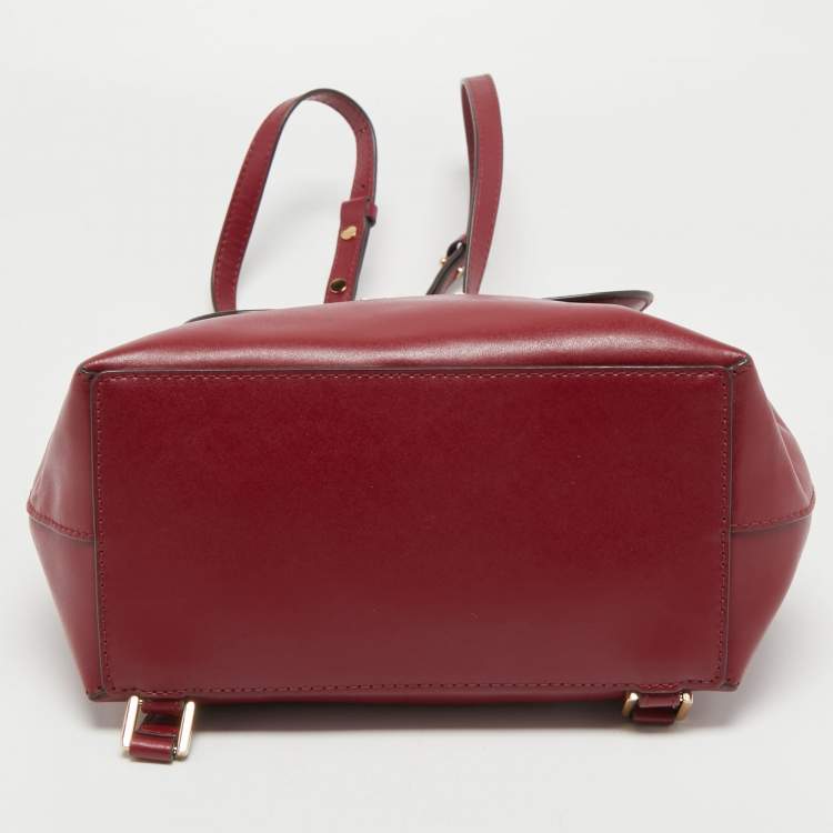 مملوكة مسبقًا Michael Kors Red Leather Mott Backpack