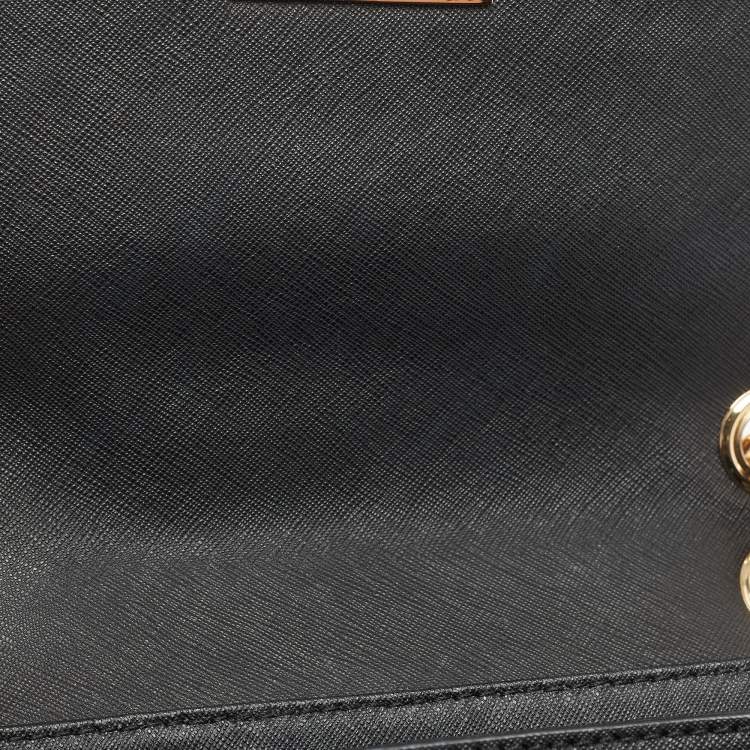 Pre Owned Michael Kors Black Saffiano Leather Medium Brandi Shoulder Bag