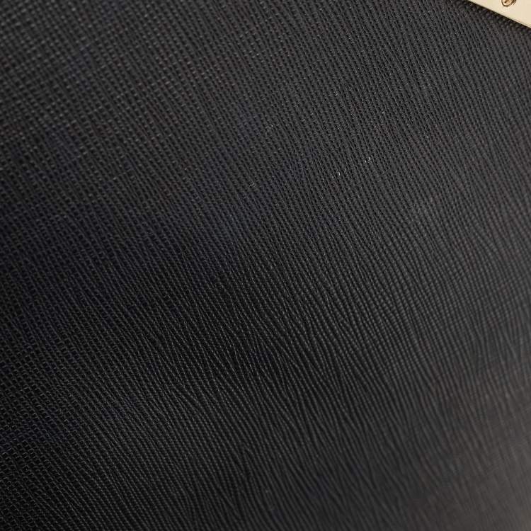 Pre Owned Michael Kors Black Saffiano Leather Medium Brandi Shoulder Bag