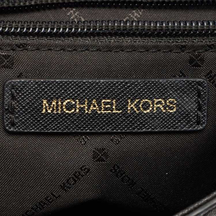 Pre Owned Michael Kors Black Saffiano Leather Medium Brandi Shoulder Bag