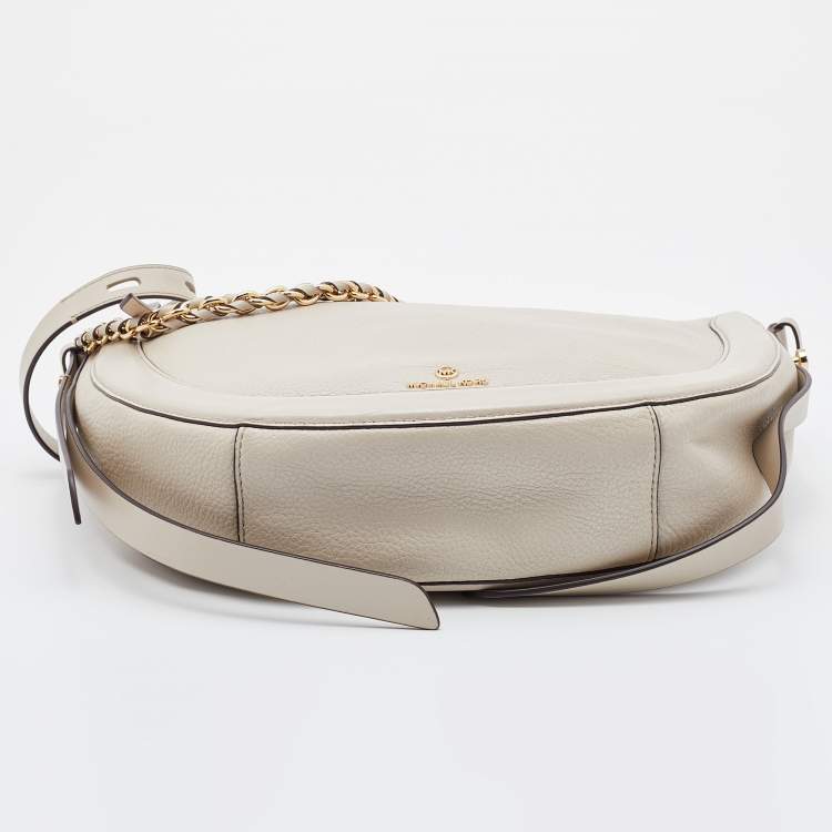 Pre Owned Michael Kors Off White Leather Large Jagger Shoulder Bag