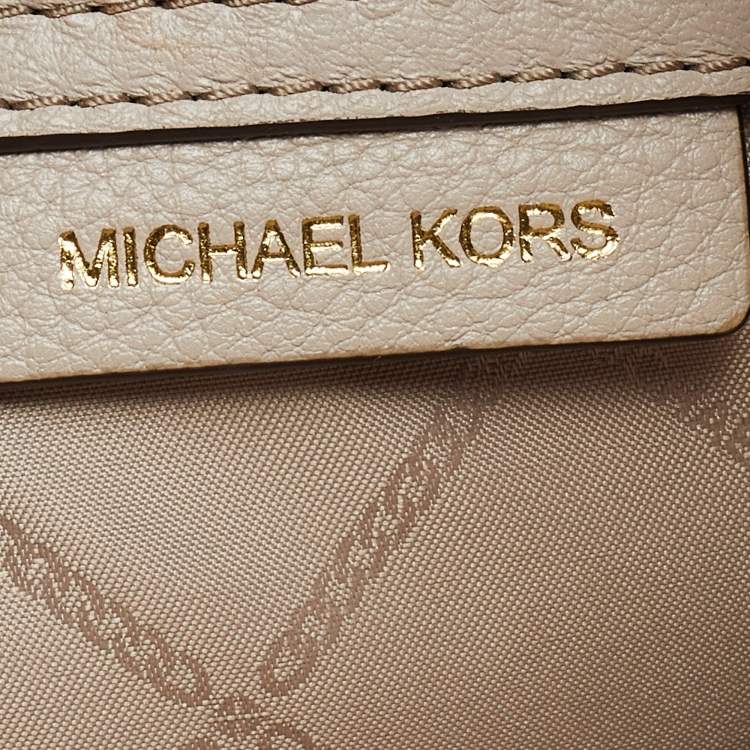 Pre Owned Michael Kors Off White Leather Large Jagger Shoulder Bag