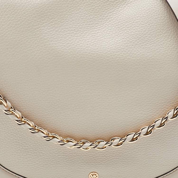 Pre Owned Michael Kors Off White Leather Large Jagger Shoulder Bag