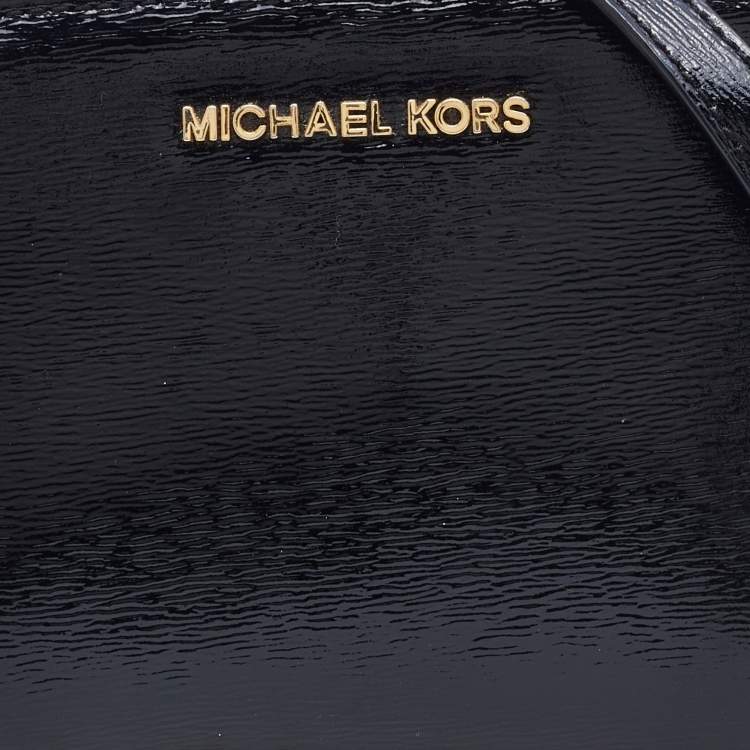 Pre Owned Michael Kors Black Patent Leather Mini Selma Satchel