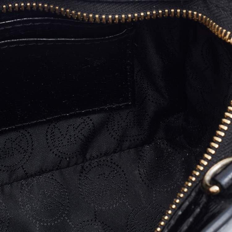 Pre Owned Michael Kors Black Patent Leather Mini Selma Satchel