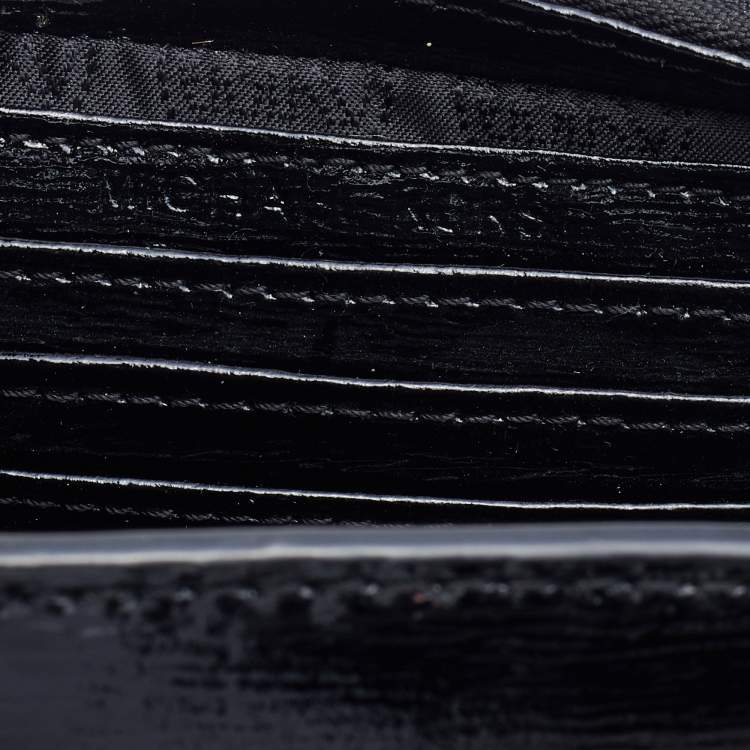 Pre Owned Michael Kors Black Patent Leather Mini Selma Satchel