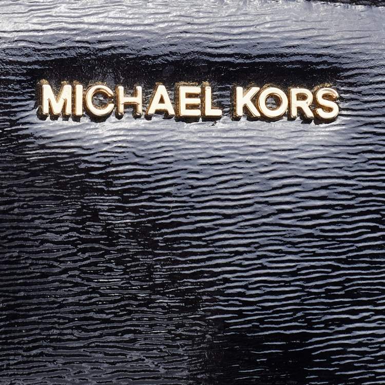 Pre Owned Michael Kors Black Patent Leather Mini Selma Satchel