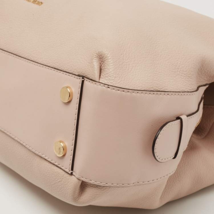 Pre Owned Michael Kors Light Pink Leather Lillie Shoulder Bag