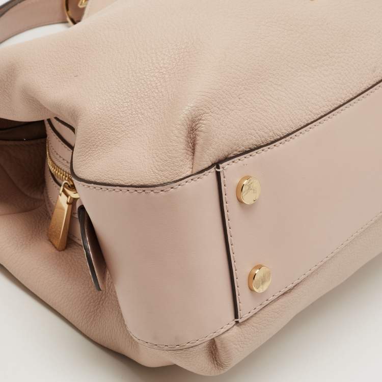 Pre Owned Michael Kors Light Pink Leather Lillie Shoulder Bag