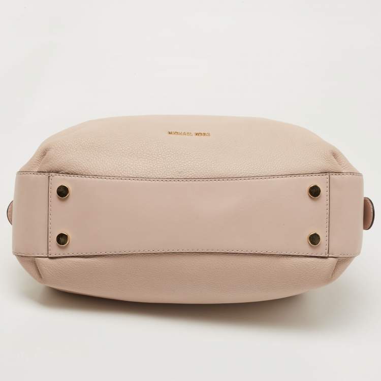 Pre Owned Michael Kors Light Pink Leather Lillie Shoulder Bag