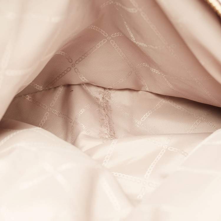 Pre Owned Michael Kors Light Pink Leather Lillie Shoulder Bag