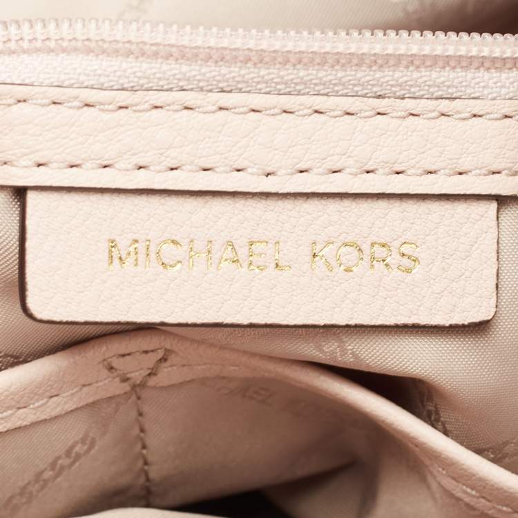 Pre Owned Michael Kors Light Pink Leather Lillie Shoulder Bag