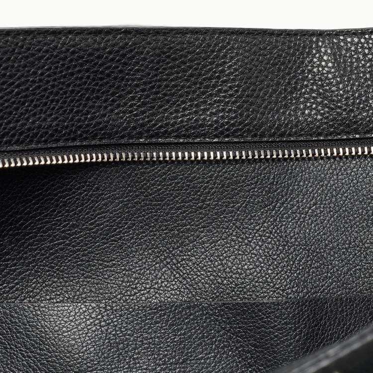 Pre Owned Michael Kors Black Grain Leather Kimberly Tote