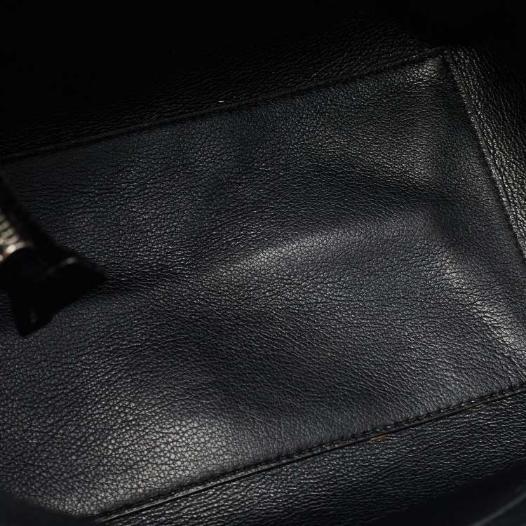 Pre Owned Michael Kors Black Grain Leather Kimberly Tote