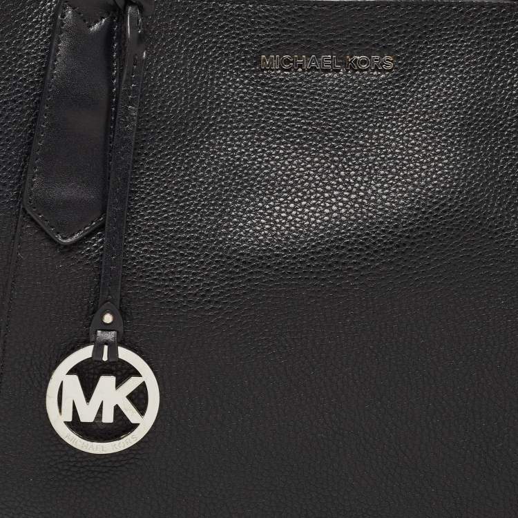 Pre Owned Michael Kors Black Grain Leather Kimberly Tote