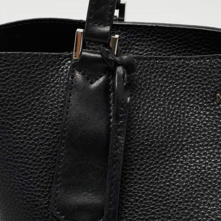 Pre Owned Michael Kors Black Grain Leather Kimberly Tote