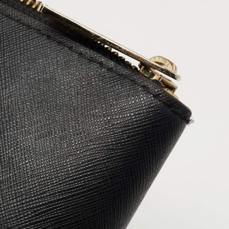 Pre Owned Michael Kors Black Leather Medium Jet Set Top Zip Tote