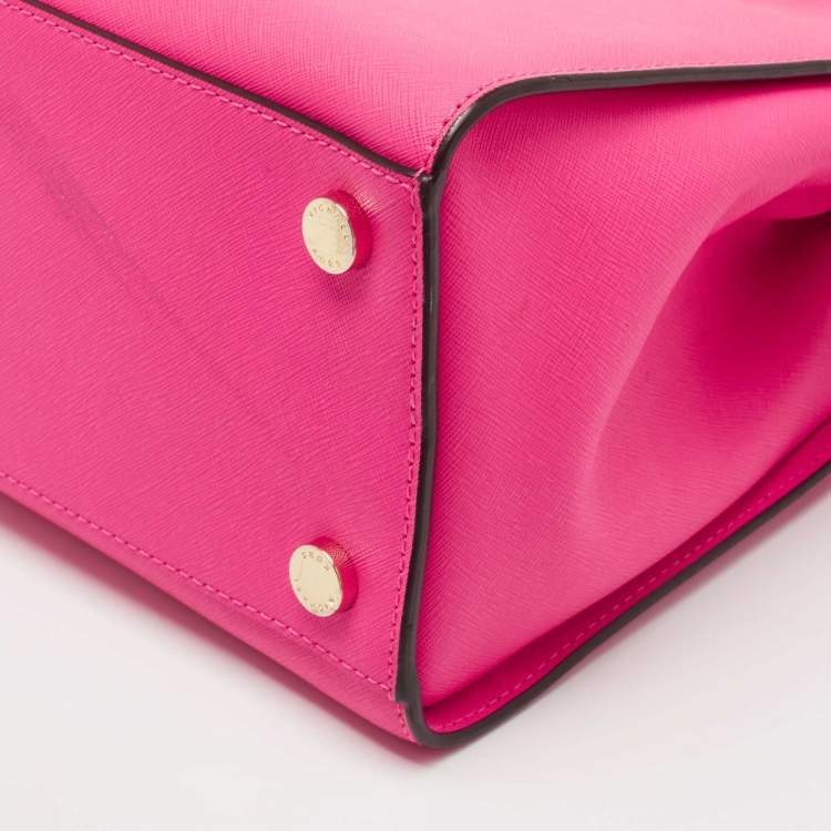 Pre Owned MICHAEL Michael Kors Pink Leather Large Selma Tote