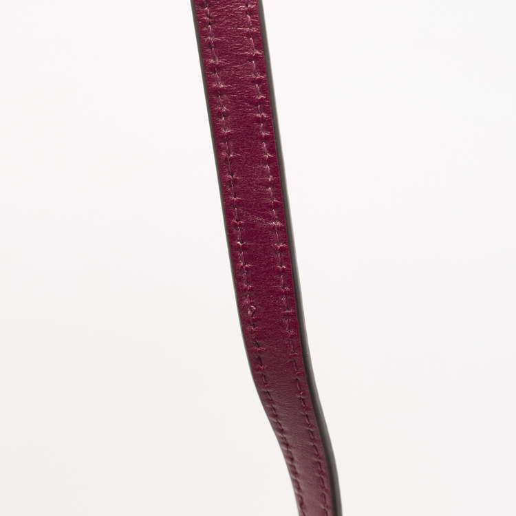 Pre Owned Michael Kors Burgundy Leather Jet Set Camera Crossbody Bag