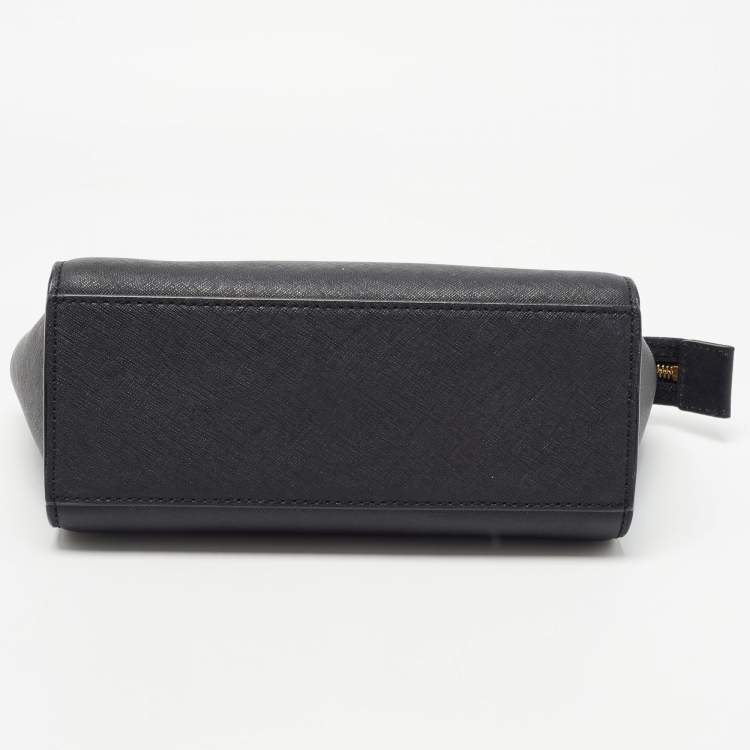 Pre Owned MICHAEL Michael Kors Black Leather Medium Selma Crossbody Bag