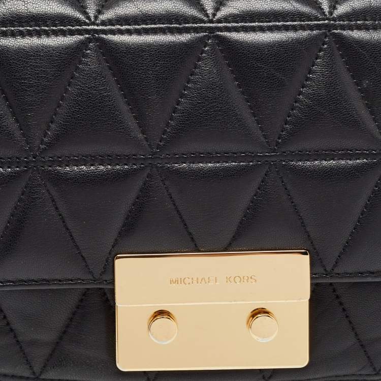 Pre Owned Michael Kors Black Quilted Leather Large Sloan Shoulder Bag