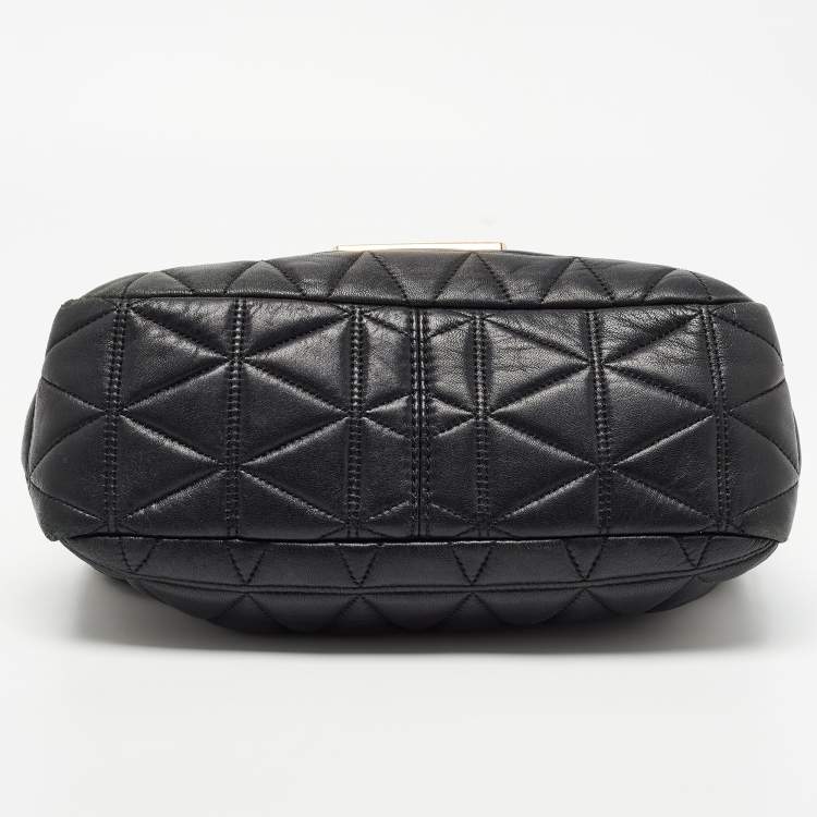 Pre Owned Michael Kors Black Quilted Leather Large Sloan Shoulder Bag