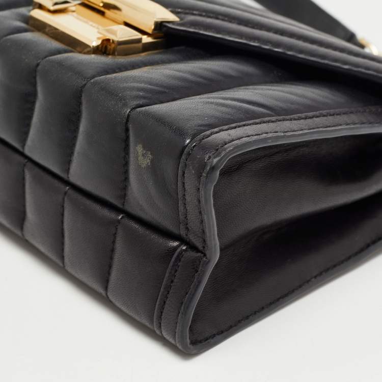 Pre Owned Michael Kors Black Quilted Leather Small Whitney Shoulder Bag