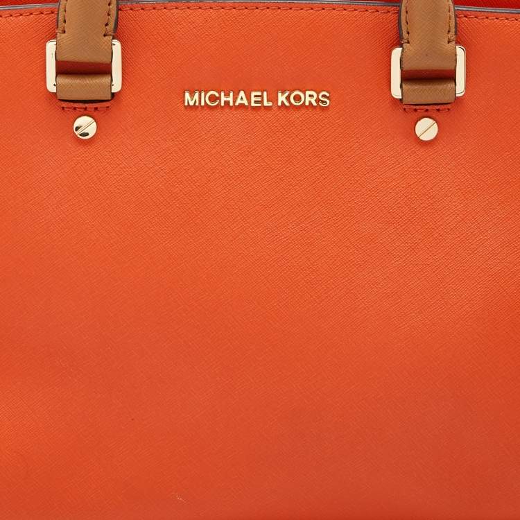 Pre Owned Michael Kors Multicolor Saffiano Leather Selma Satchel