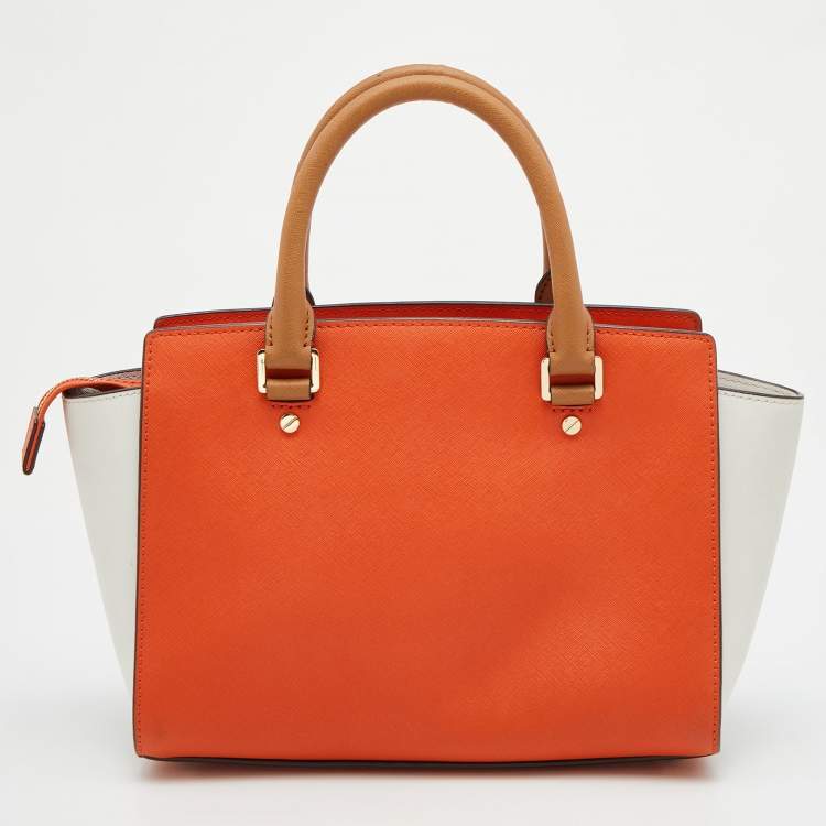 Pre Owned Michael Kors Multicolor Saffiano Leather Selma Satchel