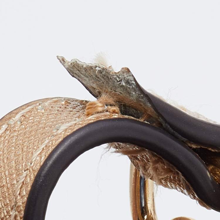 Pre Owned Michael Kors Gold Leather Mini Selma Crossbody Bag