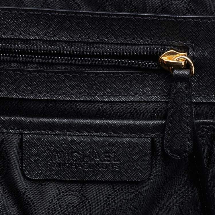 Pre Owned MICHAEL Micheal Kors Black Leather Cindy Dome Satchel