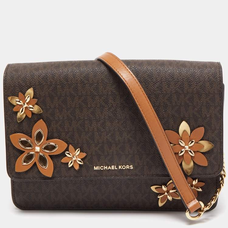 Michael Kors Large Leather Daniela Crossbody Handbag