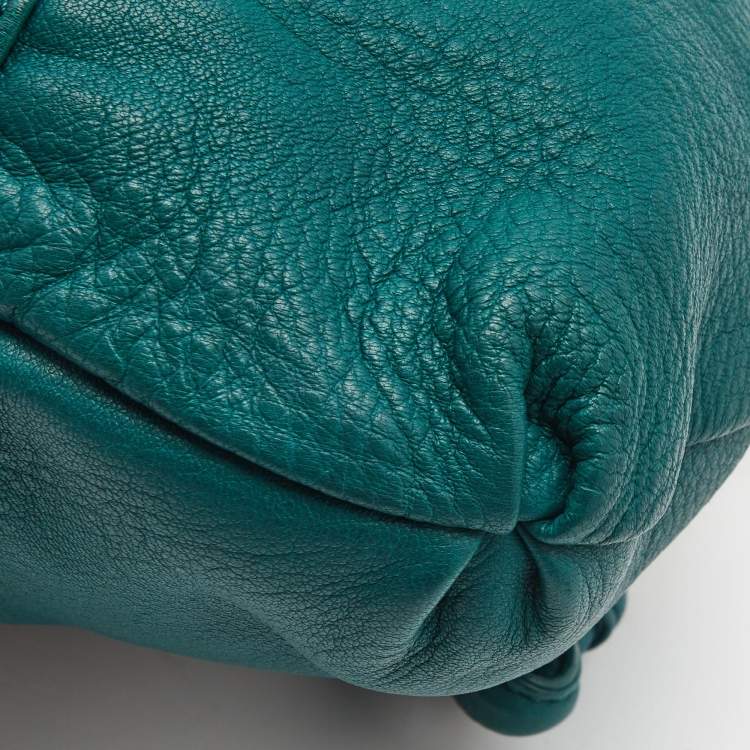 Pre Owned Michael Kors Green Leather Roslyn Hobo