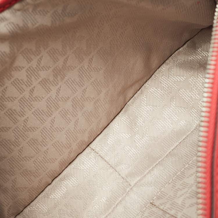 Pre Owned Michael Kors Multicolor Saffiano Leather Jet Set Camera Crossbody Bag