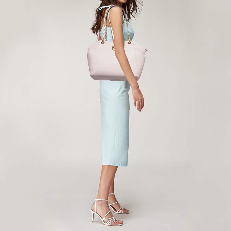 Michael Kors Bags | Michael Kors Jet Set Tote Bags | Color: Pink/White | Size: Os | Annamdel's Closet