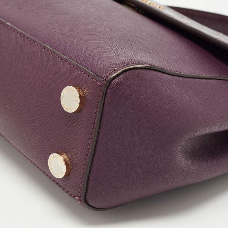 Pre Owned Michael Kors Burgundy Leather Karla Satchel