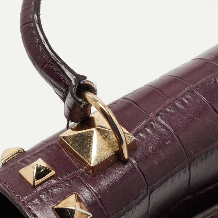 Pre Owned Michael Kors Burgundy Leather Karla Satchel