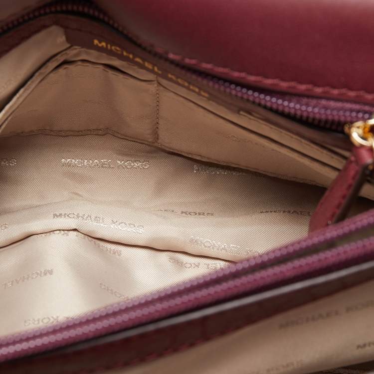 Pre Owned Michael Kors Burgundy Quilted Leather Large Sloan Shoulder Bag