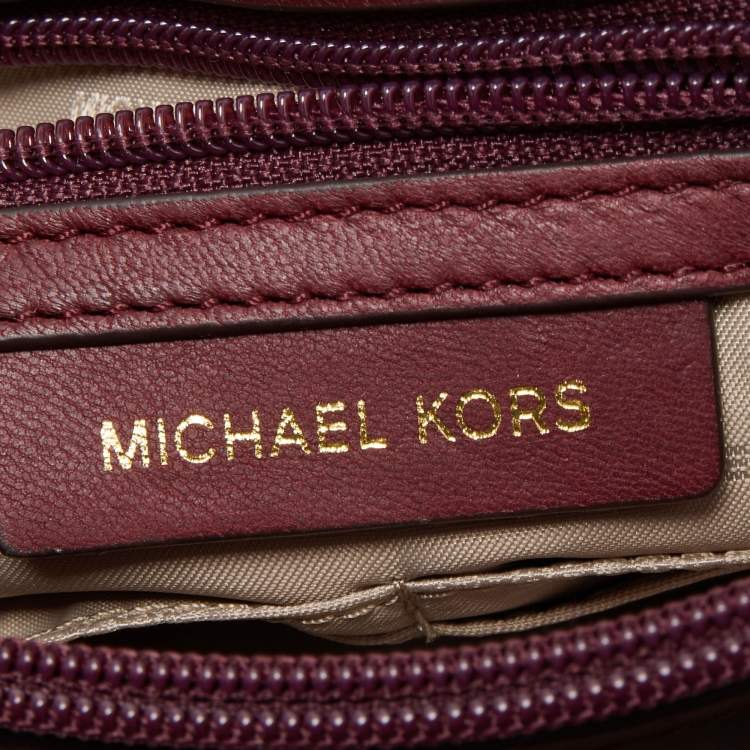 Pre Owned Michael Kors Burgundy Quilted Leather Large Sloan Shoulder Bag