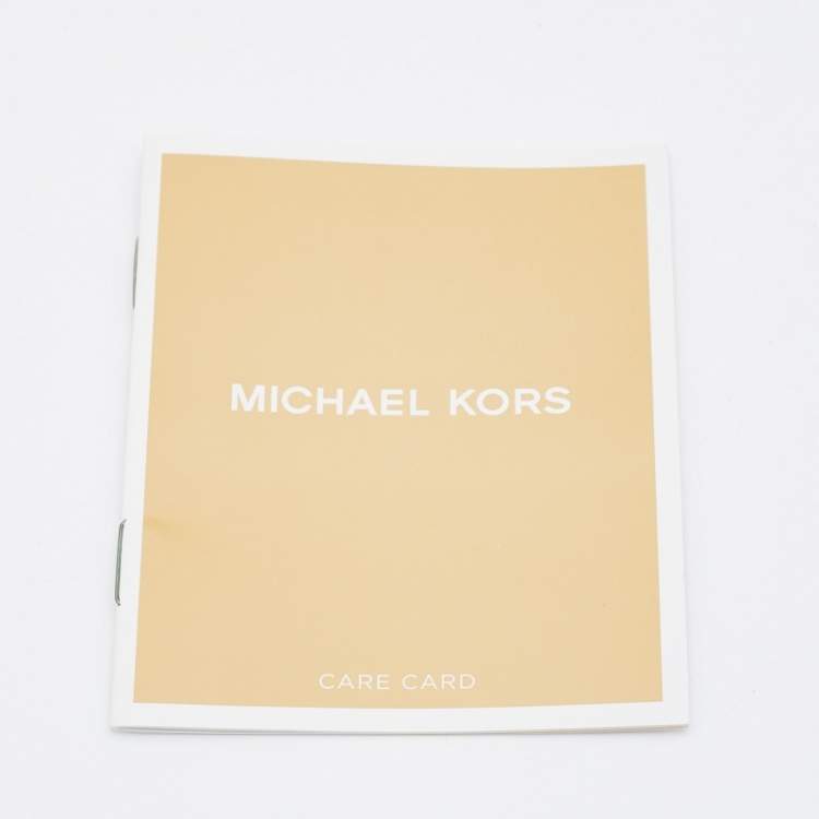 Pre Owned Michael Kors Gold Holographic Leather Medium Rhea Backpack