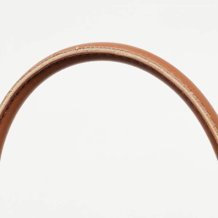 Pre Owned Michael Kors Brown Signature Coated Canvas and Leather Mini Mercer Tote