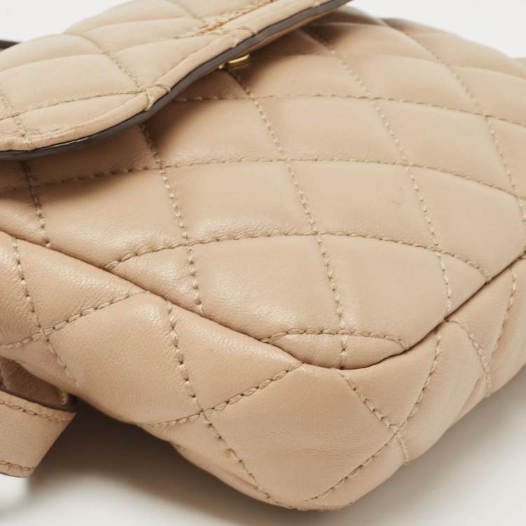 مملوكة مسبقًا Michael Kors Beige Quilted Leather Sloan Belt Bag