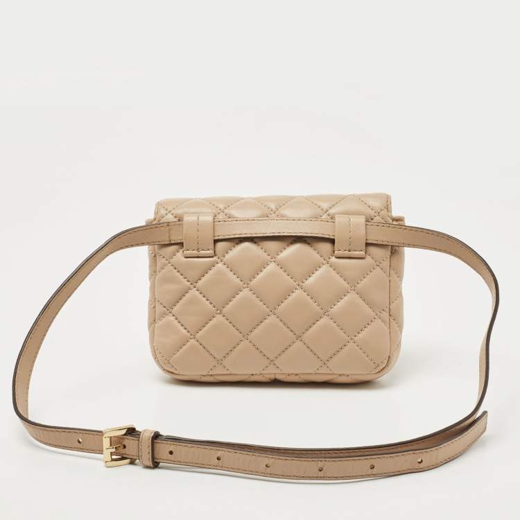 مملوكة مسبقًا Michael Kors Beige Quilted Leather Sloan Belt Bag