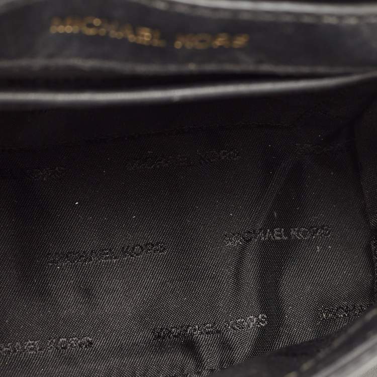 Pre Owned Michael Kors Black Leather Mini Whitney Top Handle Bag