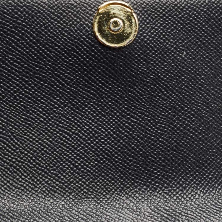 Pre Owned Michael Kors Black Leather Flap Top Handle Bag