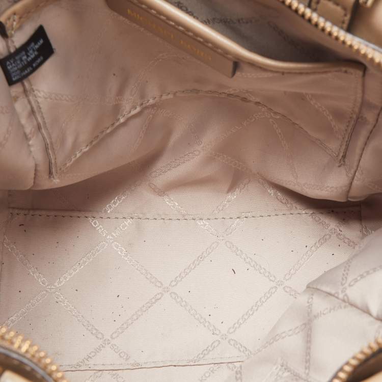 مملوكة مسبقًا Michael Kors Beige Leather Amelia Top Zip Tote