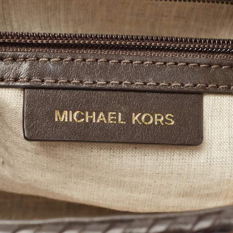 مملوكة مسبقًا Michael Kors Tri Color Raffia and Leather Rosalie Clutch Bag