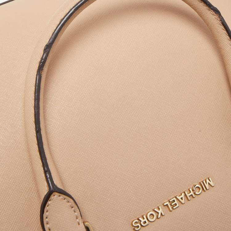 Pre Owned Michael Kors Beige Leather Medium Selma Satchel