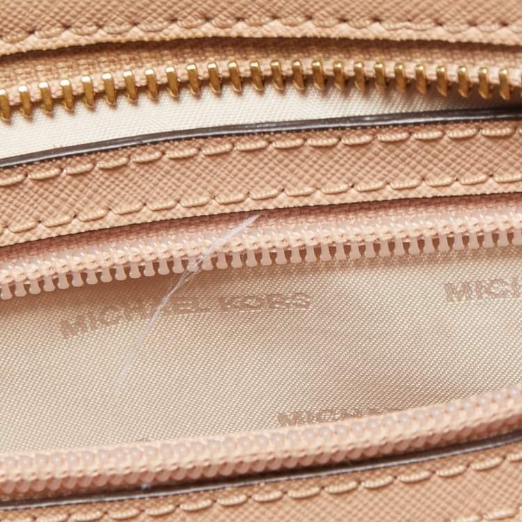 Pre Owned Michael Kors Beige Leather Medium Selma Satchel