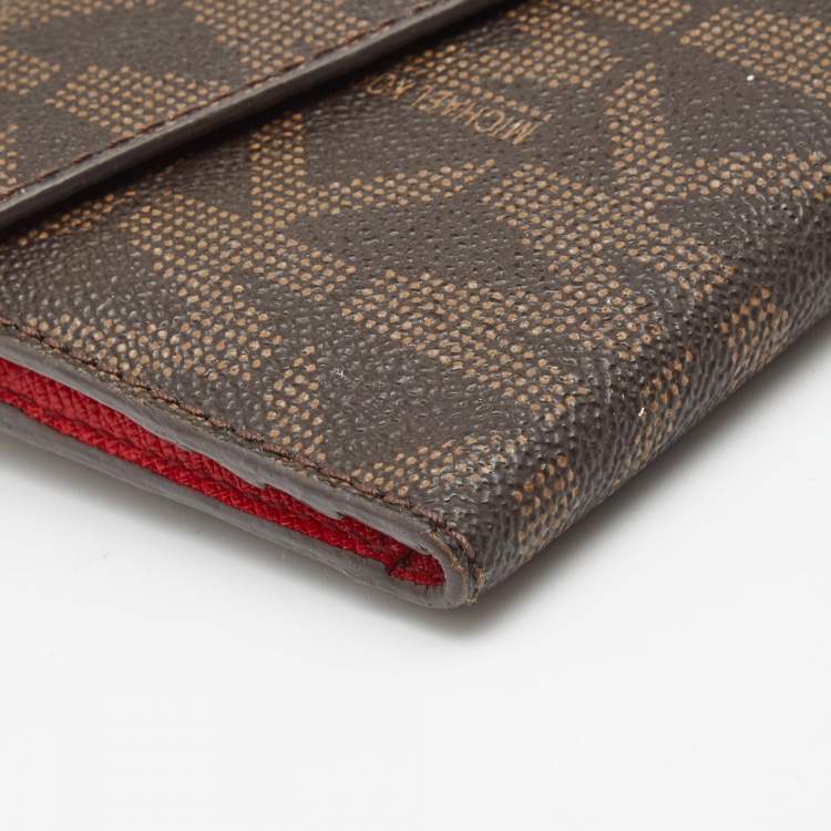 Pre Owned Michael Kors Brown Monogram Coated Canvas Continental Wallet